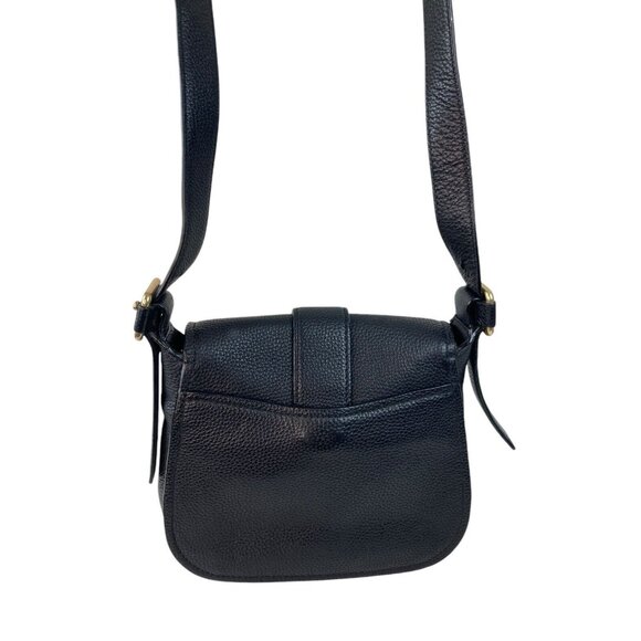 *Michael Kors Maxine Purse Black Pebbled Leather Crossbody Saddlebag Messenger - Picture 3 of 16